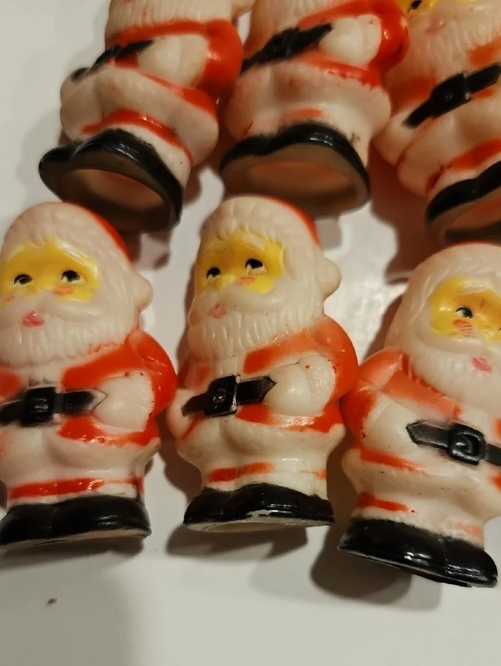 MINI BLOW MOLD SANTAS, CHRISTMAS LIGHT COVERS. SET OF 18  2
